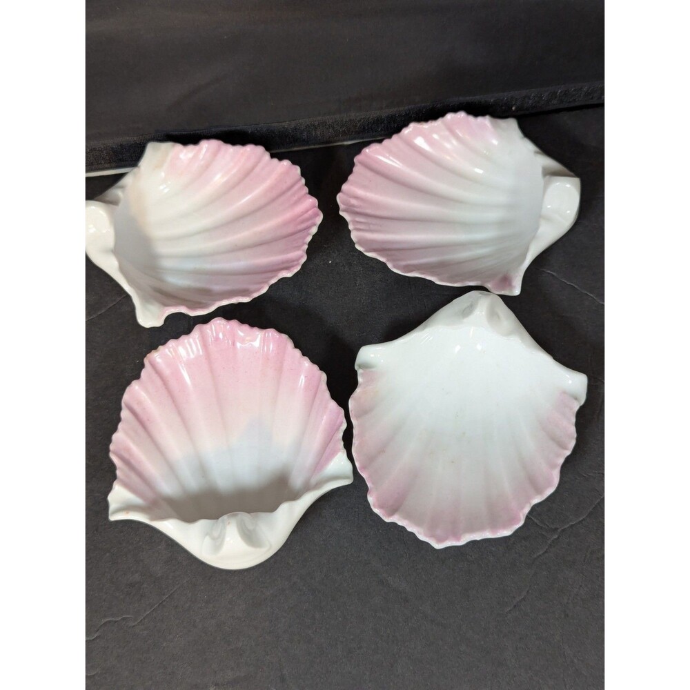 Higgins and Seiter New York Shell Shrimp Plates 4" Set of (4) Pink-Austria